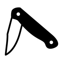 Foldable Or Folding Pocket Knife / Pocketknife Flat Vector Icon For Apps And Websites