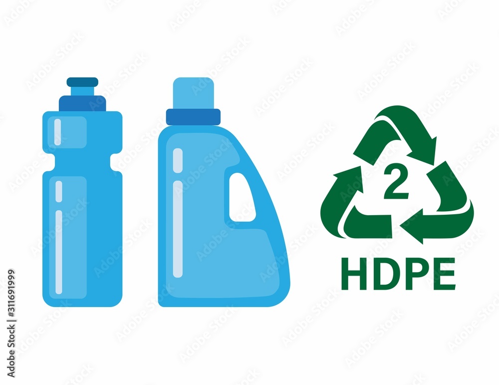 HDPE 2 with plastic bottle and product package high density ...