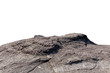 Leinwandbild Motiv Cliff stone located part of the mountain rock isolated on white background.