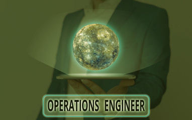 Poster - word writing text operations engineer. business photo showcasing analyze and design operation that w