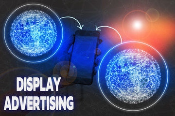 Poster - Conceptual hand writing showing Display Advertising. Concept meaning online advertising that is typically a designed image Elements of this image furnished by NASA