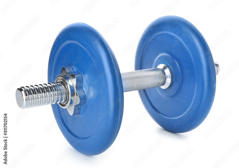 Color dumbbell on white background