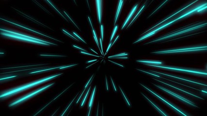 Wall Mural - Line shape Neon Blue Light dark Streaks Simple.Cyber Futuristic Speed zoom Motion graphic.Backdrop beam blur Flare.Abstract Light fast night Background.Modern Glow color magic Video Footage.