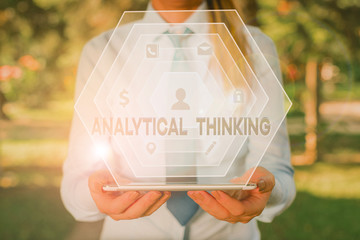 Poster - Handwriting text writing Analytical Thinking. Conceptual photo break down complex problems into simple components