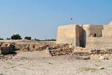 Bahrain National Castle view at sunny day