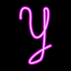 neon pink letter 