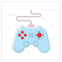 Game controller in vector.Joystick vector illustration.