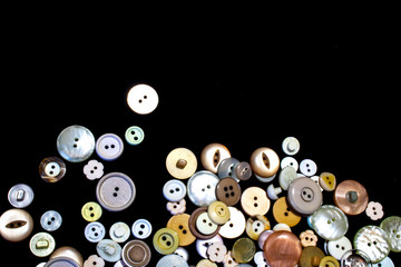 Wall Mural - A Collection of Multicolour Different Size Buttons 