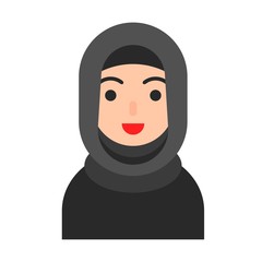 Wall Mural - Muslim avatar vector, Muslim people flat icon