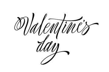 Wall Mural - Valentines Day, italic ink brush inscription, element fo you design