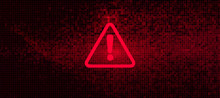 Abstract Red Background With Binary Code. Malware, Or Hack Attack Concept