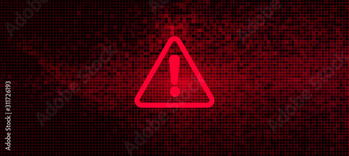 Cuadros en Lienzo Abstract Red Background with Binary Code