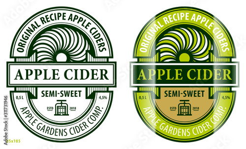Fotografía Apple cider label template