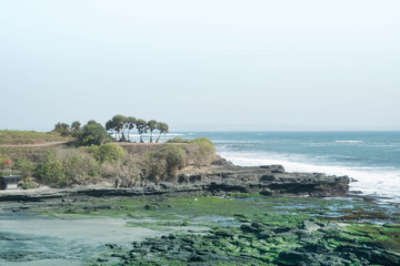 A beautiful view of Tanah Lot temple in Bali, Indonesia.