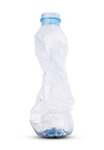 Crumpled Small Plastic Water Bottle