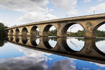 Hexham bridge over the river Tyne at Hexham, UK