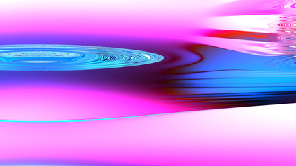 Poster - smooth color stains, abstract composition, pink-blue