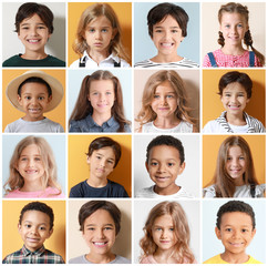 Poster - Collage of photos with different little children