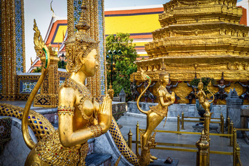 A beautiful view of Grand Palace in Bangkok, Thailand.