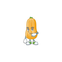 Sticker - Picture of waiting butternut squash on cartoon mascot style design