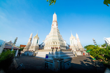 A beautiful view of Wat Arun temple in Bangkok, Thailand.