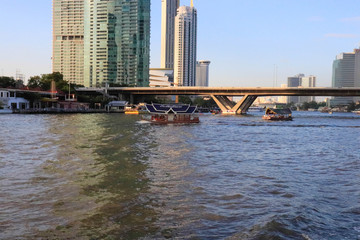 Wall Mural - A beautiful view of Chao Phraya River in Bangkok, Thailand.