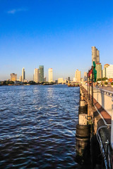 Wall Mural - A beautiful view of Chao Phraya River in Bangkok, Thailand.