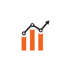 Poster - Chart graphic icon logo design for business presentation vector template