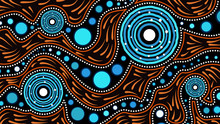 Illustration Based On Aboriginal Style Of Background.
