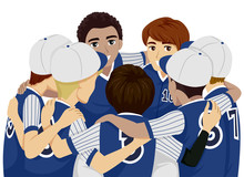 Teens Boys Sports Club Baseball Illustration