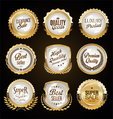  Golden badges and labels