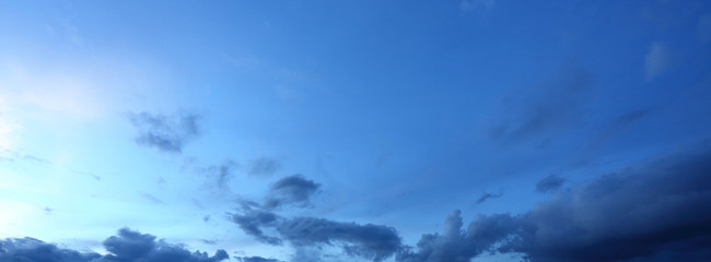 Wall Mural - black cloud on blue night sky