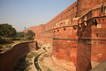 A Wall Of Red Fort Agra, Uttar Pradesh, India.