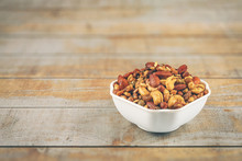 Indian Traditional Snack Mixture With Cashew Nut And Almond