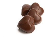 Chocolate Hearts Isolated