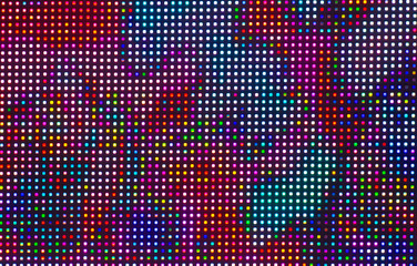 Aufkleber - Digital screen background. Monitor or TV with image close up. Aesthetics of cyberpunk, neon and 80s