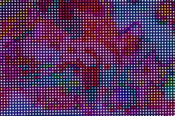 Aufkleber - Digital screen background. Monitor or TV with image close up. Aesthetics of cyberpunk, neon and 80s