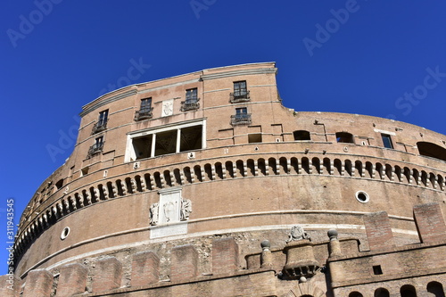 CASTEL SANT ANGELO ANCIENT ROMAN CASLTE ROME ITALY PAINTING ART REAL CANVAS PRIN