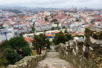 Wall Mural - Landscape from Sao Jorge Castle (Lisboa, Portugal) 