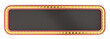 Black and golden casino banner - design template, with lightbulbs around. Front view.