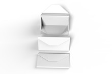 Blank Folding Triangle Magnetic Hard Case Box For Sunglasses For Branding Design. 3d Render Illustration.