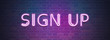sign up web Sticker Button