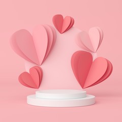 Poster - Abstract mock up scene. geometry podium shape for display product, present and advertising. 3D rendering