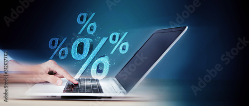 Photographie percent sign percentage icon interest rate