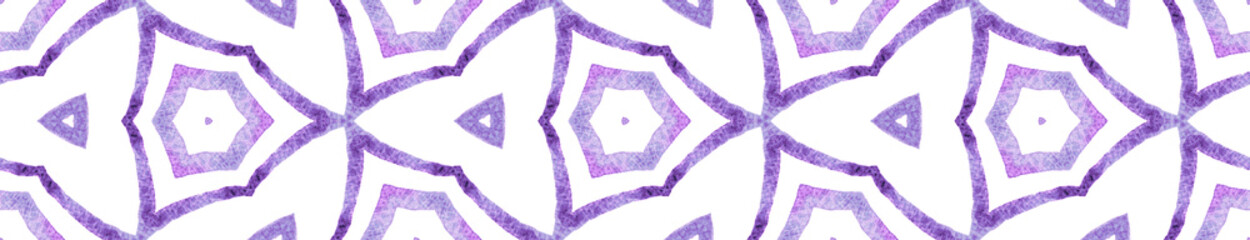 Poster - Purple kaleidoscope Seamless Border Scroll. Geomet