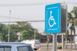disabled parking or Wheelchair parking sign In the parking