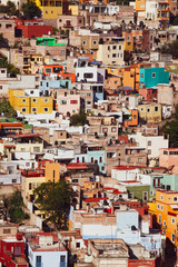 Wall Mural - colorful cityscape of mexican city Guanajuato Mexico