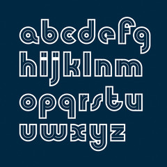 Poster - Vector vintage creative lower case alphabet letters collection, best for use in logotype design