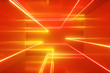 © flashmovie - Abstract background, moving neon rays, luminous lines inside the room, fluorescent ultraviolet light, orange spectrum, 3d illustration