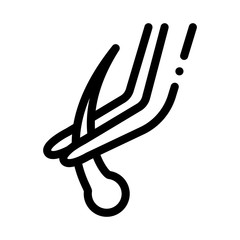 Aufkleber - Plucking Hair Icon Vector. Outline Plucking Hair Sign. Isolated Contour Symbol Illustration
